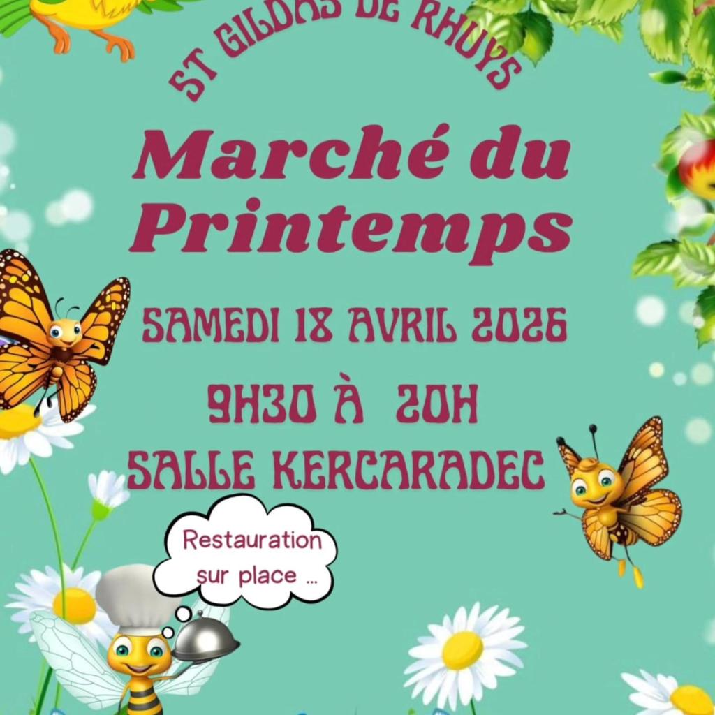 Venez me rencontrer au marché du Printemps de Saint-Gildas de Rhuys et découvrir mes dernières créations !