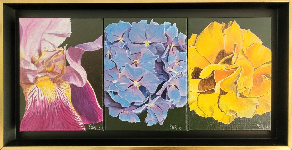 J'aime pratiquer la proxiphotographie. Les fleurs sont mes cibles préférées. Je peux passer plusieurs longues minutes pour parvenir à la netteté idéale d'une prise de vue ! Reproduire sur la toile le cœur des fleurs de mon jardin est un vrai plaisir!